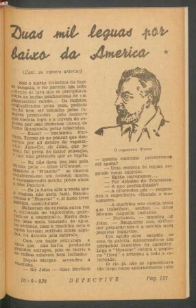 Duas mil léguas por baixo da America - (Cont. do número anterior) : [Romance]