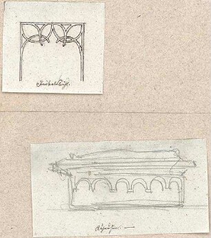 Hoffstadt, Friedrich; Kassette 4: Mappe IX.1, Grabsteine und Monumente (1304-1311) - Dinkelsbühl u. Auhausen (Detail, Ansicht)