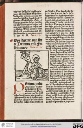 Dye legende van sente Primus ynd Felicianus