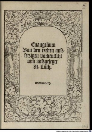 Euangelium Von den tzehen auszsetzigen