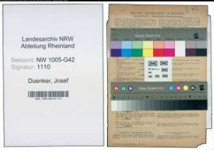 Entnazifizierung Josef Duenker , geb. 03.11.1884 ()