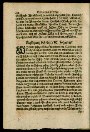 Außlegung deß Texts S. Johannis.