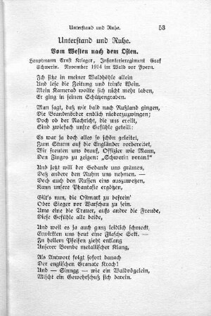 Vom Westen nach dem Osten.