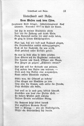 Vom Westen nach dem Osten.