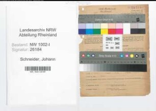 Entnazifizierung Johann Schneider, geb. 02.11.1901 (Maler)