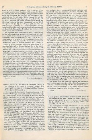 18-21 [Rezension] Vollmer, Jochen, Geschichtliche Rückblicke und Motive in der Prophetie des Amos, Hosea und Jesaja