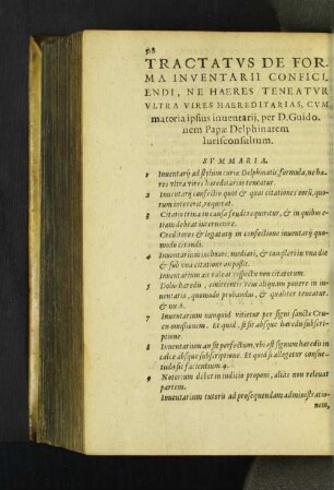 Tractatus De Forma Inventarii Conficiendi, Ne Haeres Teneatur ...