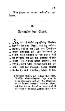 II. Formular des Eides