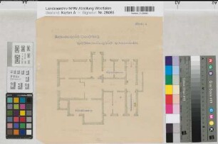 Arnsberg (Arnsberg) Krankenhaus (Hilfskrankenhaus Hasenwinkel, ehem. Landwirtschaftsschule) Grundriß Kellergeschoß 1939 1 : 100 29,5 x 30 kol. Pause Regierung Arnsberg Nr. 13282
