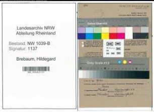 Entnazifizierung Hildegard Brebaum , geb. 13.07.1922 (Lehrerin)