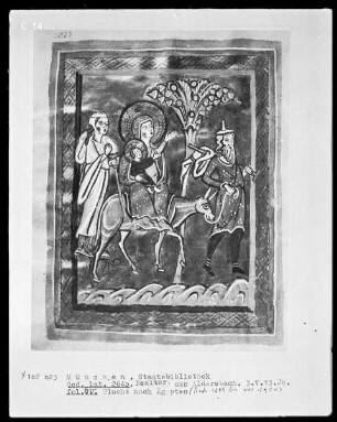 Psalter aus Aldersbach — Die Flucht nach Ägypten, Folio 6verso