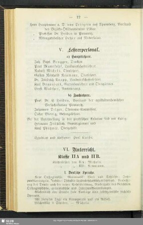 VI. Unterricht