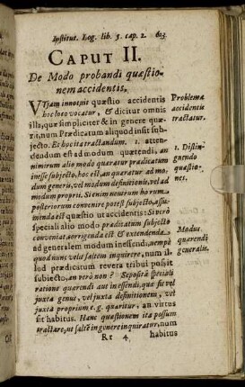 Caput II. De Modo probandi quæstionem accidentis.