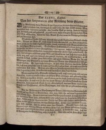 Das XXXVII. Capitel. Von der Amputaion oder Ablösung derer Glieder