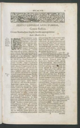 Festo Omnium Sanctorum