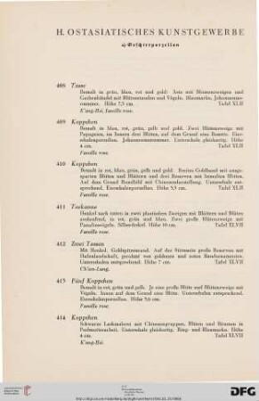 Ostasiatisches Kunstgewerbe (Nr. 408-503)