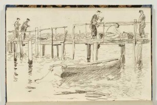 Angler auf einem Steg