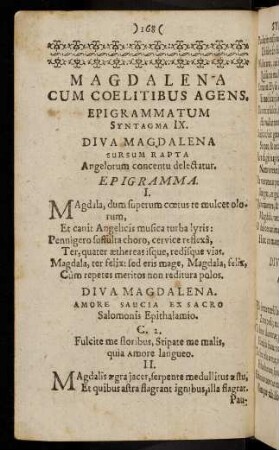 168-181, Syntagma IX-Elegia IX.