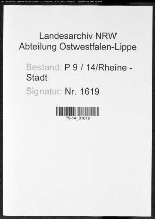 Sterberegister Standesamt Rheine-Stadt