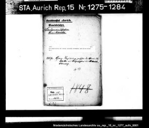 Die Regulierung der Grenze zwischen Großefehn und Aurich-Oldendorf