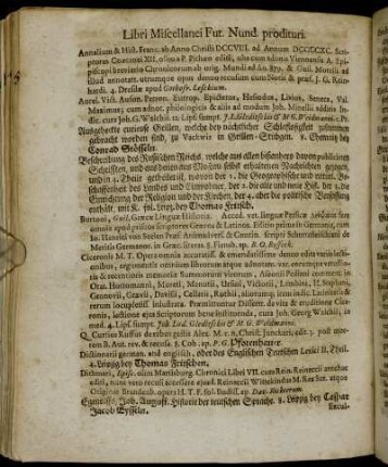 Libri Miscellanei Fut. Nund. prodituri.