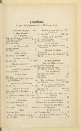 Lesestücke, die zum Religionsunterricht in Beziehung stehn