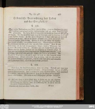 Erbauliche Betrachtung des Todes und der Ewigkeit.