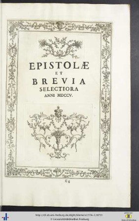 Epistolae Et Brevia Selectiora Anni MDCCV.