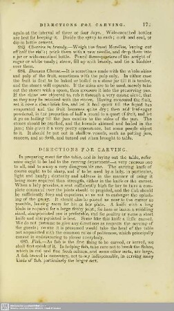 Directions for carving