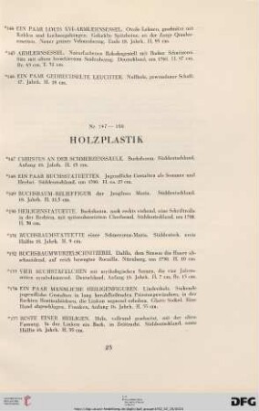 Plastik (Nr. 147-166)