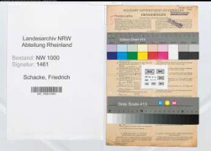 Entnazifizierung Friedrich Schacke, geb. 18.09.1879 (Verw.Beamter)