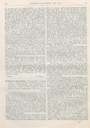 105-107 [Rezension] Die Chronik des Bernhard Wyss
