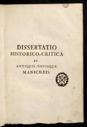 2r-298, Dissertatio Historico-Cristica De Antiquis, Novisque ...