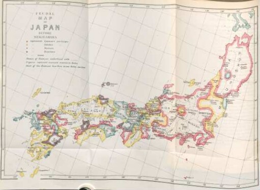 Feudal map of Japan before Sekigahara