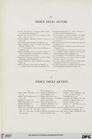 IV. Indice degli autori