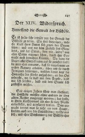 Der XLIV. Widerspruch. - Der LVIII. Widerspruch.