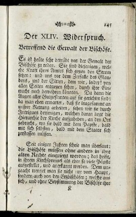 Der XLIV. Widerspruch. - Der LVIII. Widerspruch.