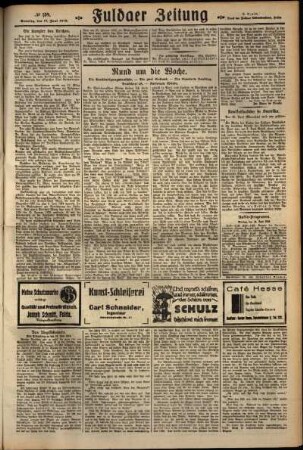 Zweite Ausgabe vom Sonntag, den 17. Juni 1928.