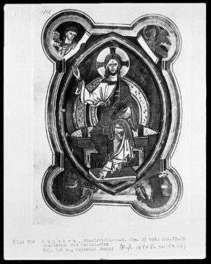 Psalterium mit Kalendarium — Majestas Domini, Folio 106verso