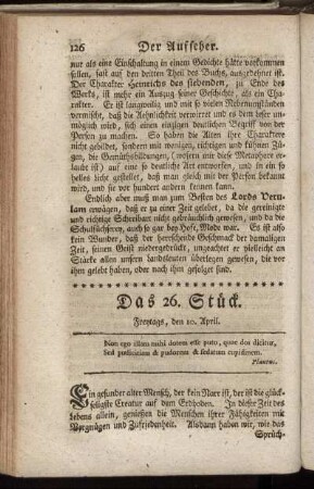 Das 26. Stück. - Das 30. Stück.