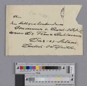 Brief an Franz Stuhlmann