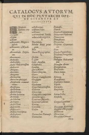 Catalogus Autorum ...