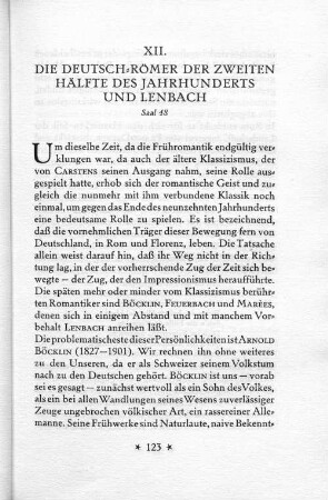 XII. Die Deutsch-Römer der zweiten Hälfte des Jahrhunderts und Lenbach Saal 48