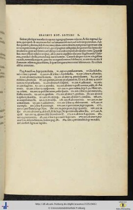 Erasmus Rot. Lectori s.