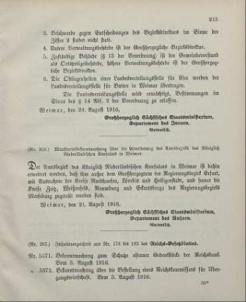 Nr. 207: Inhaltsverzeichnis aus Nr. 178 bis 183 des Reichs-Gesetzblattes