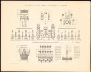 Festschmuck der Stadt Berlin auf dem Pariser Platz im Mai 1900: Grundriss, Ansicht, Details
