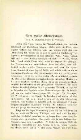 Flora zweier Albmarkungen