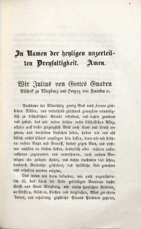 Fundation des Julier-Spitals in Wirtzburg