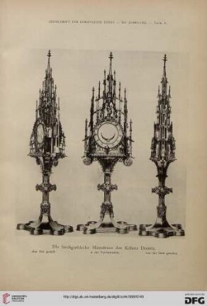Die silbervergoldete hochgothische Monstranz des Kölner Domes
