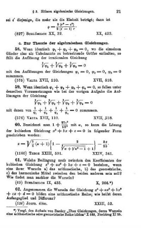 c. Zur Theorie der algebraischen Gleichungen.